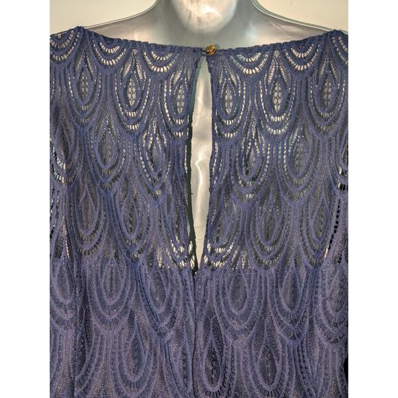 Lilly Pulitzer Sz 14 HERA Navy Blue Scalloped Lace Dress - Picture 8 of 11